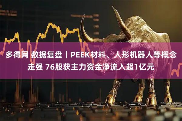 多得网 数据复盘丨PEEK材料、人形机器人等概念走强 76股获主力资金净流入超1亿元