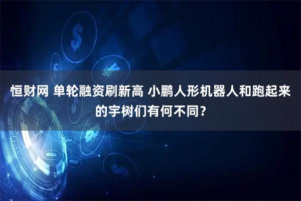 恒财网 单轮融资刷新高 小鹏人形机器人和跑起来的宇树们有何不同？